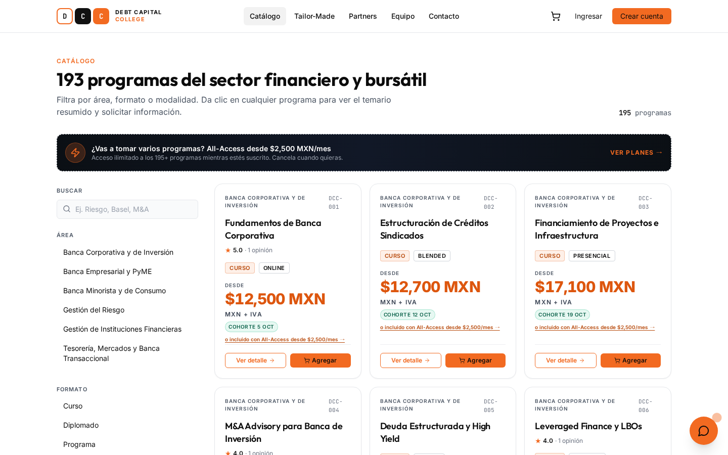 Portal DCC · Catálogo público